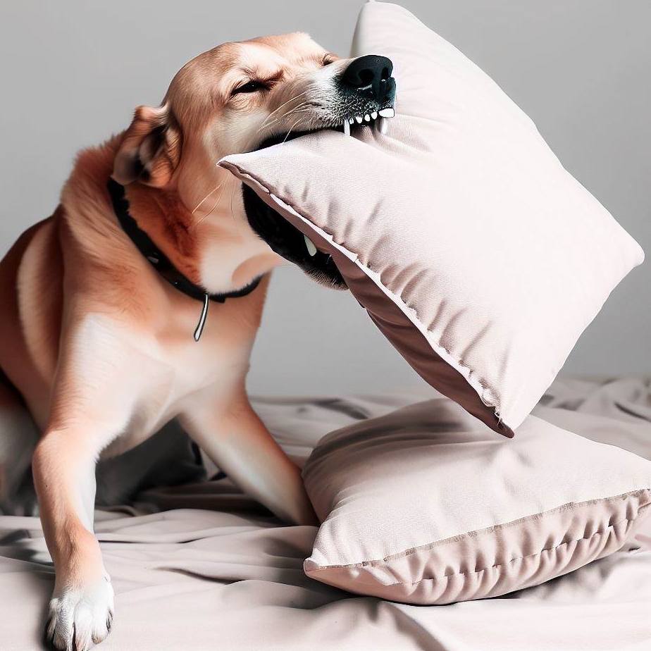 Dlaczego pies gryzie poduszki?